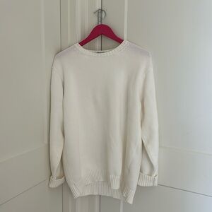 Brandy Melville Crew Knit Oversized Cotton Sweater NWOT